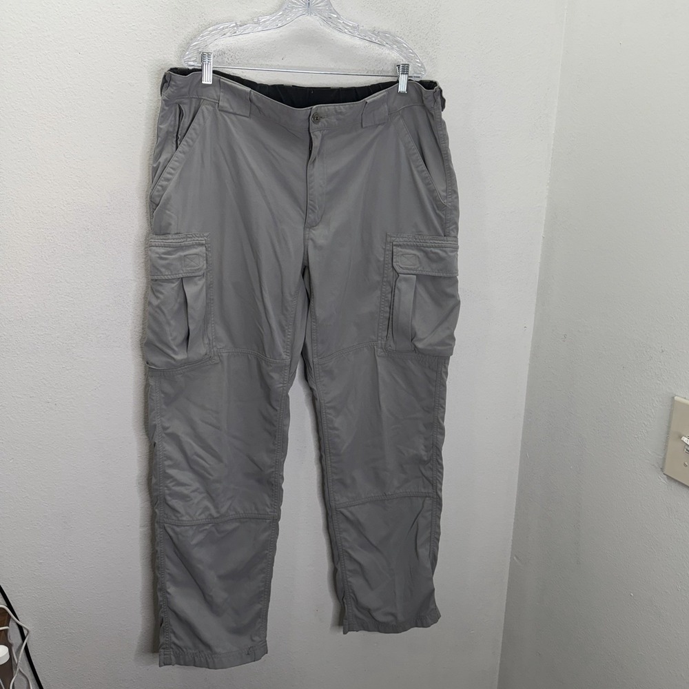 Duluth Trading Flex Dry On The Fly Cargo Pants Mens XL 32" Inseam Gray Nylon